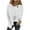 White, variant on Ruimatai Women's Wool Blend Jacket Long Sleeve Solid Color Round Neck Button Front Casual Woven Coat