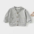 thumbnail image 2 of REDARER Boys Waffle Knit Pullover Sweater Soft Cotton Comfortable Casual Outerwear Toddler Fall Spring Top,Color:Light Gray,Size:2-3 Years, 2 of 3
