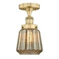 thumbnail image 4 of Innovations Lighting  Chatham - 1 Light 7" Semi-Flush Mount Mercury/Satin Gold, 4 of 5