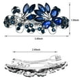 thumbnail image 3 of Vintage Sparkly Hair Barrettes, Decorative Hair Clips French Navy Blue Rhinestone Barrettes, Crystal Flower Hair Pins Hair Accessories for Women Girls, 3 of 4