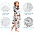 thumbnail image 7 of White Christmas Santa Pattern Hooded Bath Towel，60"x35" for Ages 3 To 12 Kids, Quick Dry Lightweight Soft Microfiber Hood Beach Towel Cover Up for Kids, 7 of 7