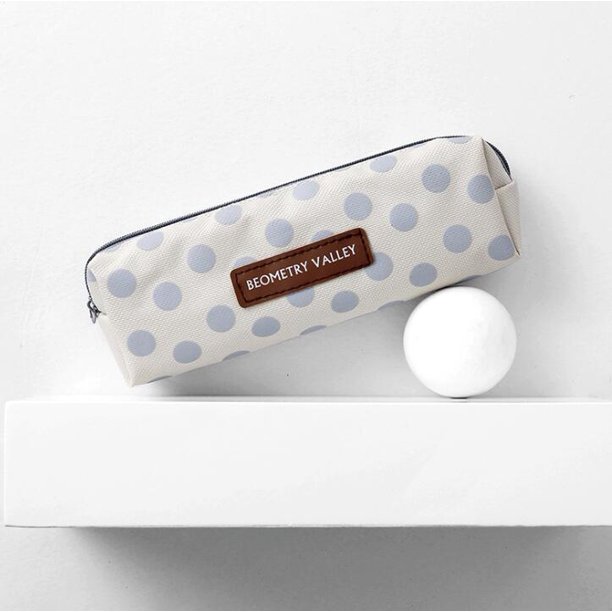 Estuche de lápices de puntos de celosía cuadrada pequeña y fresca, papelería de oficina y suministros escolares, bolsa de lápices de Material de lona, 1 pieza