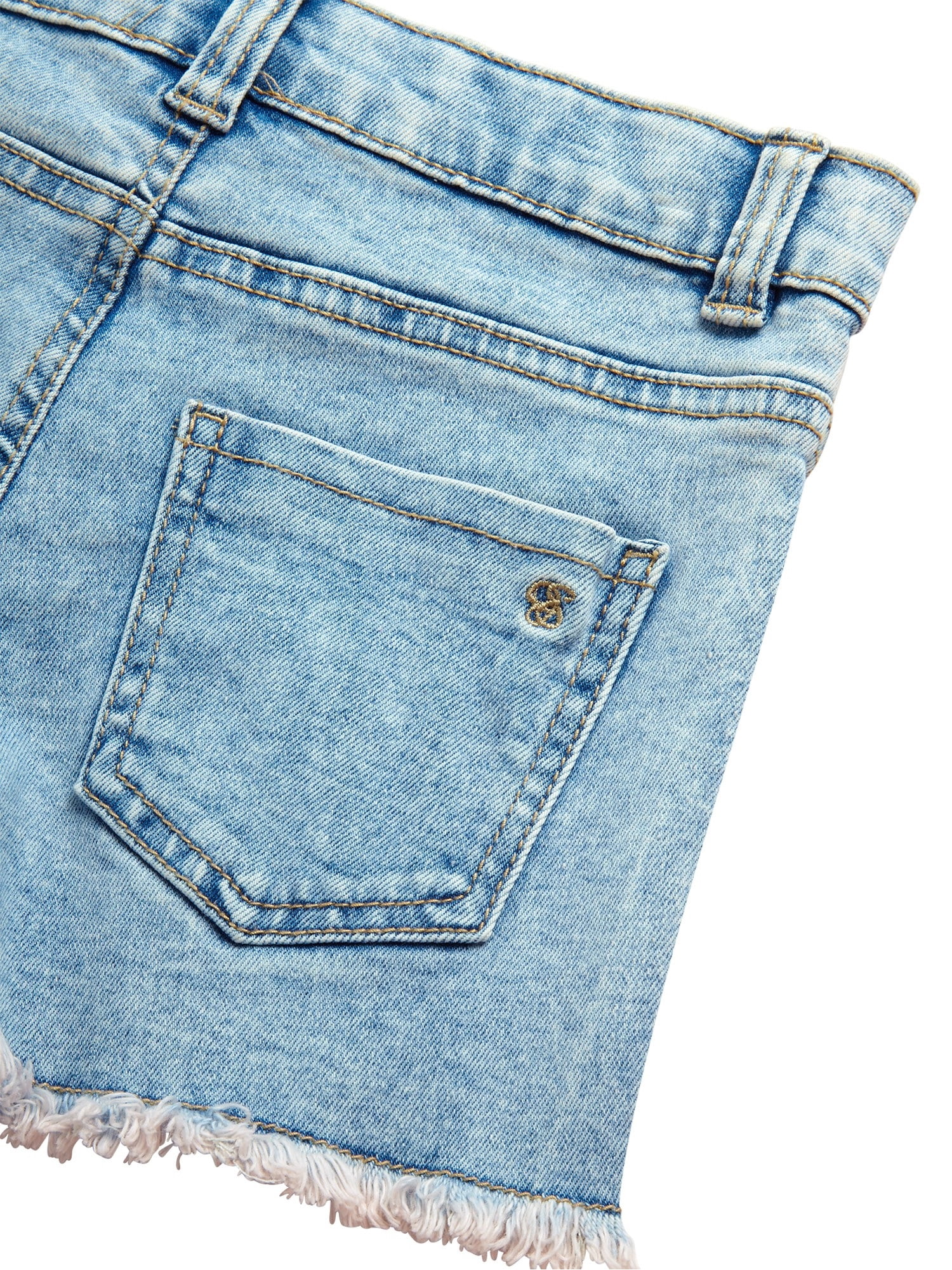 Jessica Simpson Girls' Smocked Tank Top and Denim Shorts Set, 2-Piece,Size 4-6X