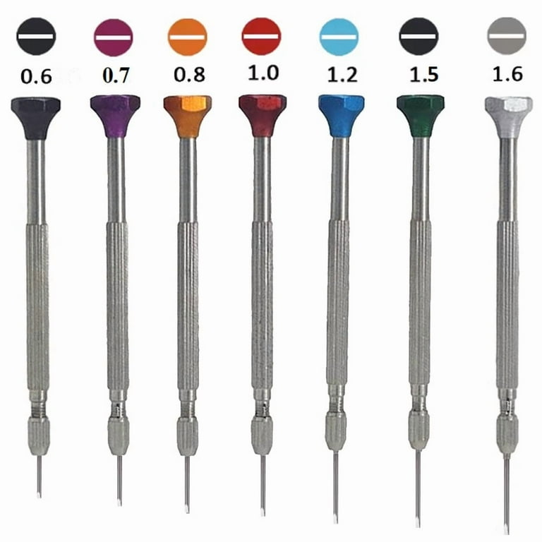 Swiss Made Watchmaker Screwdriver Set - 5 Pieces (1.0 To 2.0 Mm) Aluminium Body