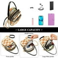 thumbnail image 5 of FORMRS Crossbody Bag for Women Quilted Travel Shoulder Cell Phone Purse with Chain Strap Handbag, Orange Checkered Pattern, 5 of 7