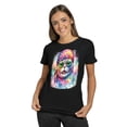 thumbnail image 2 of Hippie Scottish Fold Portrait Watercolor Tie-Dye Vintage Styles Shirt T-shirt Unisex Merch Cat Lover Kitten Owner Gifts - 00014, 2 of 6