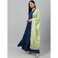 thumbnail image 5 of Janasya Indian Women's Dark Blue Rayon Solid Kurta with Dupatta, 5 of 9