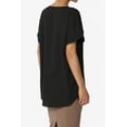 thumbnail image 4 of Women's PLUS Lightweight Woven Dolman Short Sleeve Boat Neck Relaxed Blouse Basic Top, 4 of 7