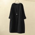 thumbnail image 2 of Black and Friday Deals 2023 Clearance under $5 asdoklhq Womens Plus Size Clearance Dresses,Women Vintage Pockets Corduroy Solid Color Long Sleeve Loose Casual Dress, 2 of 6