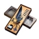 thumbnail image 3 of Juego de pluma estilográfica antigua, pluma de inmersión para caligrafía con tinta, 5 puntas variadas, soporte para pluma, color negro, 3 of 5