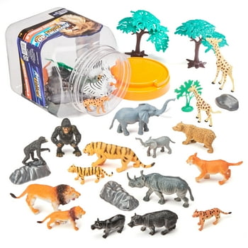 Adventure Force Safari Animals Bucket, 40 Pieces