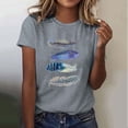 thumbnail image 2 of Women' Casual T Shirt With Crew Neck Fashionable Print Short Sleeved Top, 2 of 5