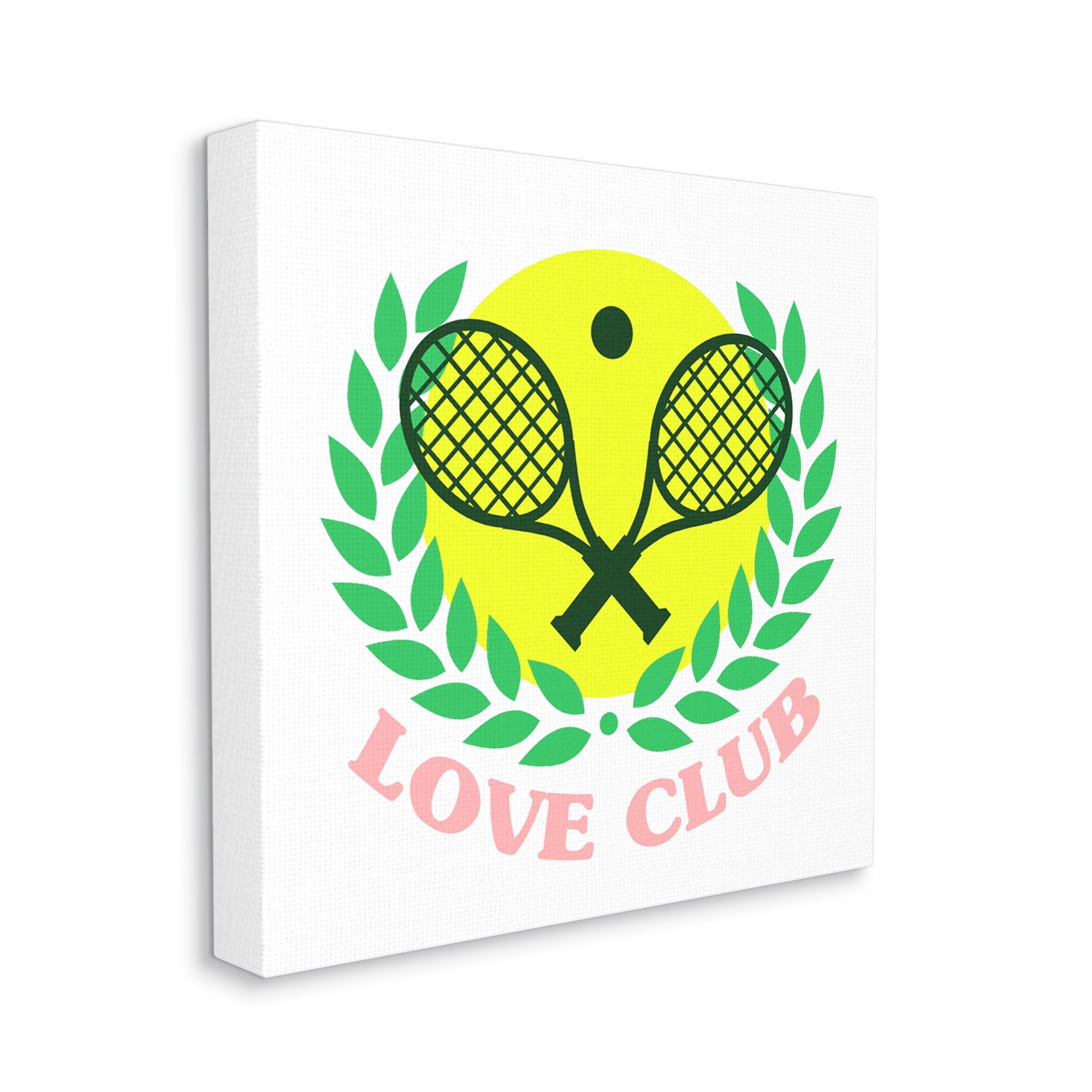 Stupell Love Club Tennis Rackets Sports Sports Painting Gallery Wrapped Canvas Print Wall Art