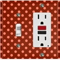 thumbnail image 1 of Metal Light Switch Wall Plate Outlet Cover (Vintage Burgundy Teal Striped Wall - Single Rocker), 1 of 2