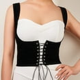 thumbnail image 2 of Women's Lace Up Corset Bustier Waist Trainer Belt Underbust Shapewear for Halloween and Body Shaping, 2 of 7
