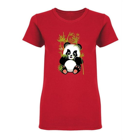 Cute Panda Bear Design Shaped T-Shirt Women -Image by Shutterstock, Female Large
