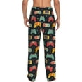 thumbnail image 3 of Picia Retro Video Game Mens Soft Woven Cotton Elastic Waistband Sleep Pajama Pant Lounge Sleep Pant With Pockets And Drawstring-Small, 3 of 9