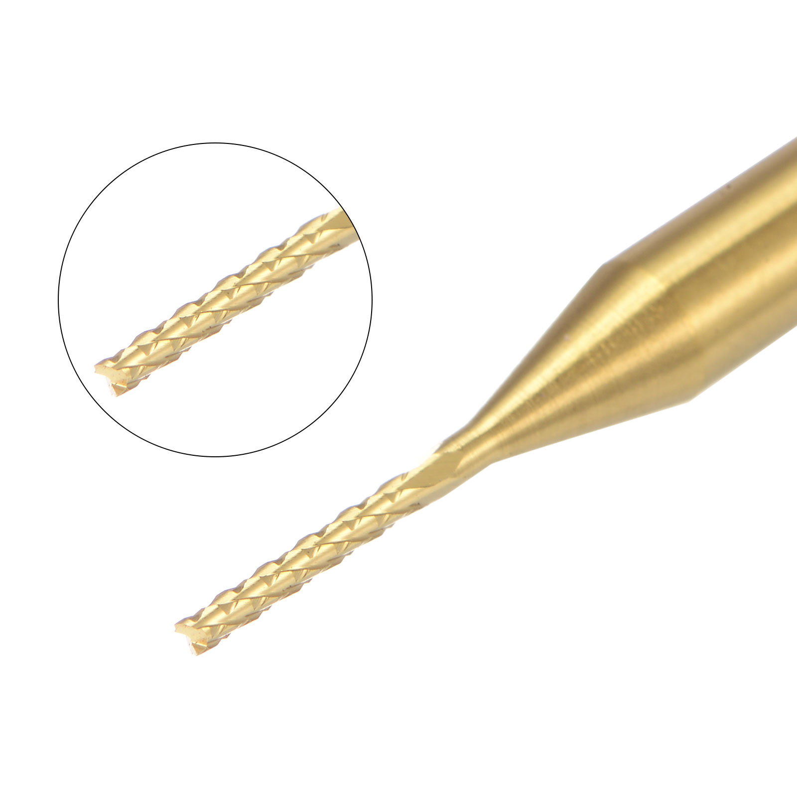 Unique Bargains Titanium Coat Carbide End Mill Engraving Milling Cutter 0.8mm