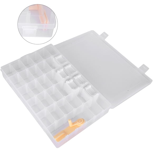 Tarjetas de hilo de bobinas de hilo de plástico con bobinadora de hilo para bordar herramientas de caja organizadora cruzada para manualidades, costura de bordado DIY Ecomeon no