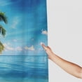 thumbnail image 3 of Orinice Palm Tree Blue Sky Water Bathroom Decor Set with Hooks Polyester Fabric Shower Curtain Set 69x72, 3 of 7