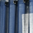 thumbnail image 5 of Lush Decor Bridie Sheer Sheer 84" x 52" Sheer Navy Metal Grommets Pair Window Panel, 5 of 11