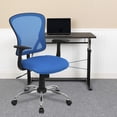 thumbnail image 2 of Pemberly Row Contemporary Mid Back Mesh Office Chair in Blue, 2 of 4