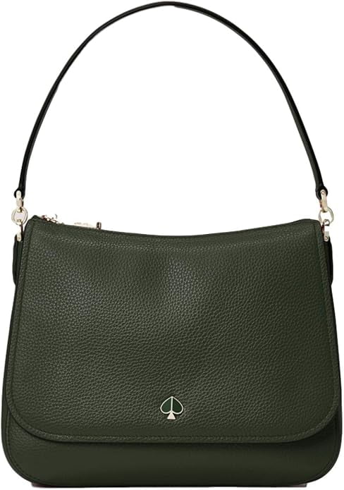 Kate Spade New York Polly Medium Convertible Leather Flap Shoulder Bag,Deep Evergreen