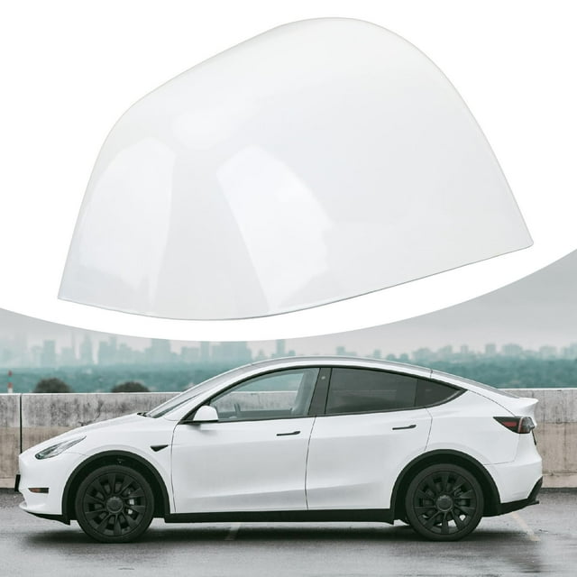 Side Mirror Cover, Exterior Side Rear View Mirror Lower Cover Cap Replacement for Model Y 2020-2023, Pearl White
