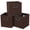 Coffee-3 Pack, variant on Fabric Cube Storage Bin 3 Pack Navy Blue Organizer with Dual Handles