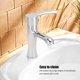 thumbnail image 4 of Grifo mezclador de agua de acero inoxidable, instalación giratoria, grifo para lavabo de cocina y baño, 4 of 5