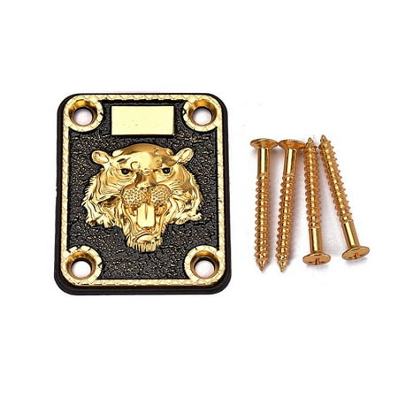 Chrome Square Guitar Neck Reinforcing Plate with 4 Screws For Fender TL Strat Tele Style Electric Guitar Bass