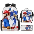 thumbnail image 1 of [Fast Delivery] Sonic Game Cartoon Children‘s Student Backpack Lunch Pencil Case Three-piece Schoolbag, 1 of 7