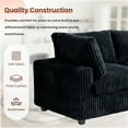 thumbnail image 6 of The Magic Home Modular Sectional Sofa, 157" Oversized L Shaped Sofa, Plush Deep Seat Cloud Sofa Couch for Living Room,Apartment, Couch Cushion Covers Removable ( Black Couch, 4 Seat with Ottoman), 6 of 13
