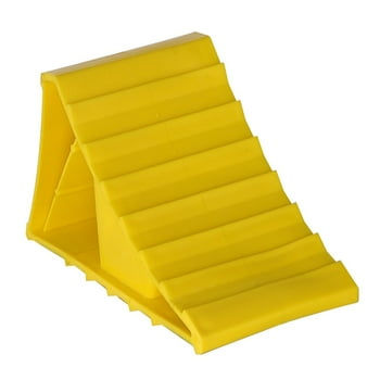 Hyper Tough Wheel Chock Heavy Duty Yellow Plastic