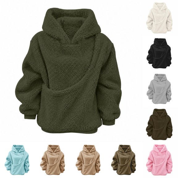 Xijirk Mens Sherpa Pet Pouch Hoodie with Diagonal Zipper Pet Carrier Pocket for Small Dogs Cats Daily Walks Cold Weather Outdoor Activities,Green,XXL