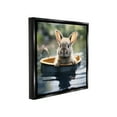 thumbnail image 4 of Stupell Industries Bunny in Garden Pond Animals & Insects Painting Black Floater Framed Canvas Art Print Wall Art, 18 x 18, 4 of 10