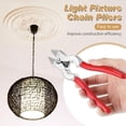 thumbnail image 6 of Chain Pliers, 7 Inch Fixture Link Pliers, Malleable Iron Chain Pincers, Opener Closer Remover Pincers, Light Link Tool with Rubber Grip for Chandelier Shackle Light Fixture Accessories, Red, 6 of 7