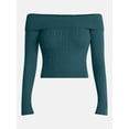 thumbnail image 5 of No Boundaries Cable Knit Off The Shoulder Sweater, Women's XXS-XXL, 5 of 6