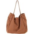 thumbnail image 1 of El bolso de hombro informal literario de gran capacidad de color sólido simple se puede utilizar como un bolso de compras Br Feliz Sencillez, 1 of 5