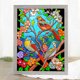 thumbnail image 4 of Hilo de bordar de algodón completo, 11CT, estampado de vitral, pájaro, punto de cruz, 40x53cm, 4 of 9