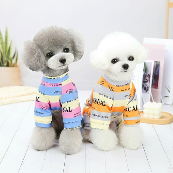 Besufy Pet Clothes Dog Costume Letter Printing Four-legged Polyester Puppy Bodysuit Jumpsuit for Daily Life