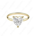 thumbnail image 3 of Cora Jewellery 2CT Heart Moissanite Simple Solitaire Engagement Ring For Women, 10K Yellow Gold, 3 of 6