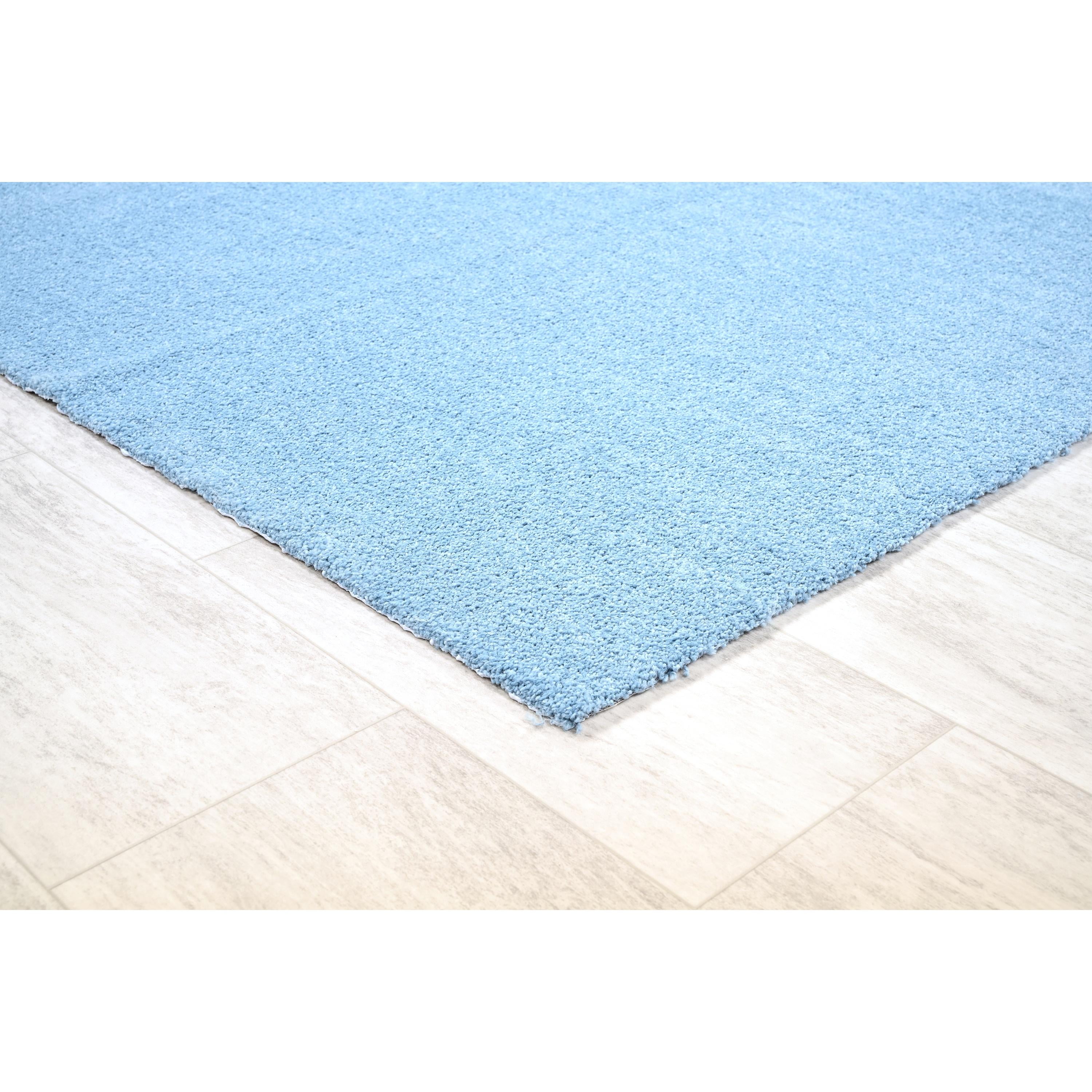 Garland Rug Gramercy Washable Polypropylene Basin Blue Bathroom Carpet, 4' x 6'