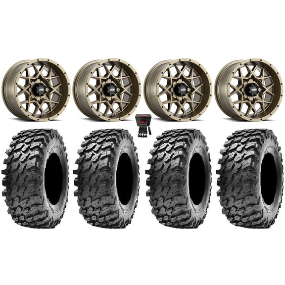 ITP Hurricane 15" Wheels Bronze 30" Rampage Tires Polaris RZR XP 1000 / PRO XP / Ranger XP 900/1000