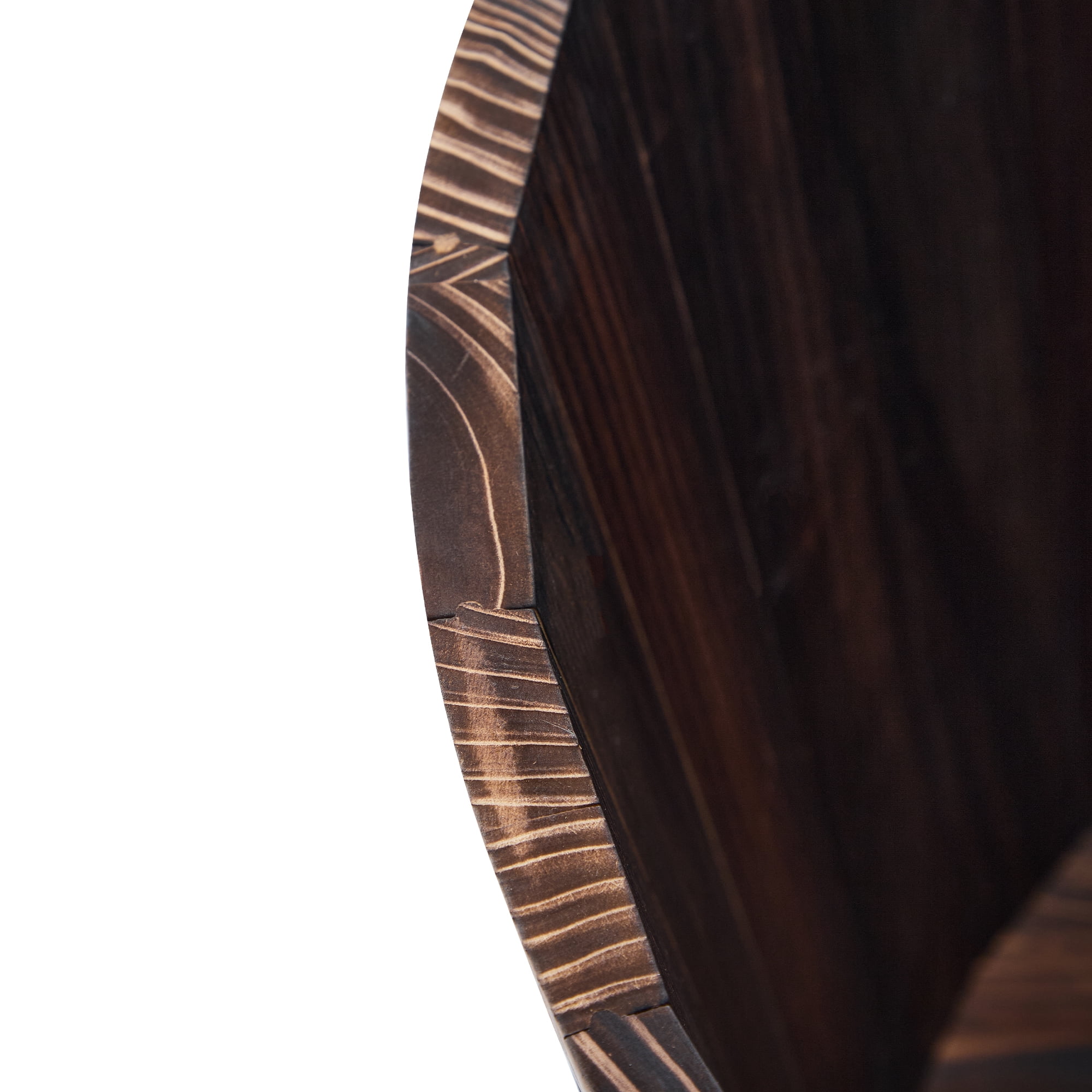 Better Homes & Gardens 26 in Wood Whiskey Barrel Planter