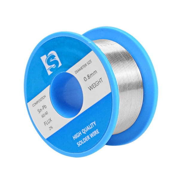 2uds. 60/40 rollo bajo del alambre de la soldadura de la pureza elevada del alambre 50g 0.8m m de la lata del punto de fusión