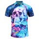 thumbnail image 3 of Camisas de playa con botones para hombre, camisetas hawaianas con estampado 3D novedoso de fuego, camisetas para hombre, camisetas divertidas de manga corta para vacaciones de verano, 3 of 5