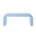 thumbnail image 4 of Modern U-Shaped Teddy Ottoman Set of 3 with Soft Beige Canvas 44 " and 18 " Stools Perfect for Living Room Footrest or Entryway, 4 of 6