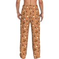 thumbnail image 3 of Picia Mushroom maple nuts Mens Soft Woven Cotton Elastic Waistband Sleep Pajama Pant Lounge Sleep Pant With Pockets And Drawstring-Small, 3 of 9