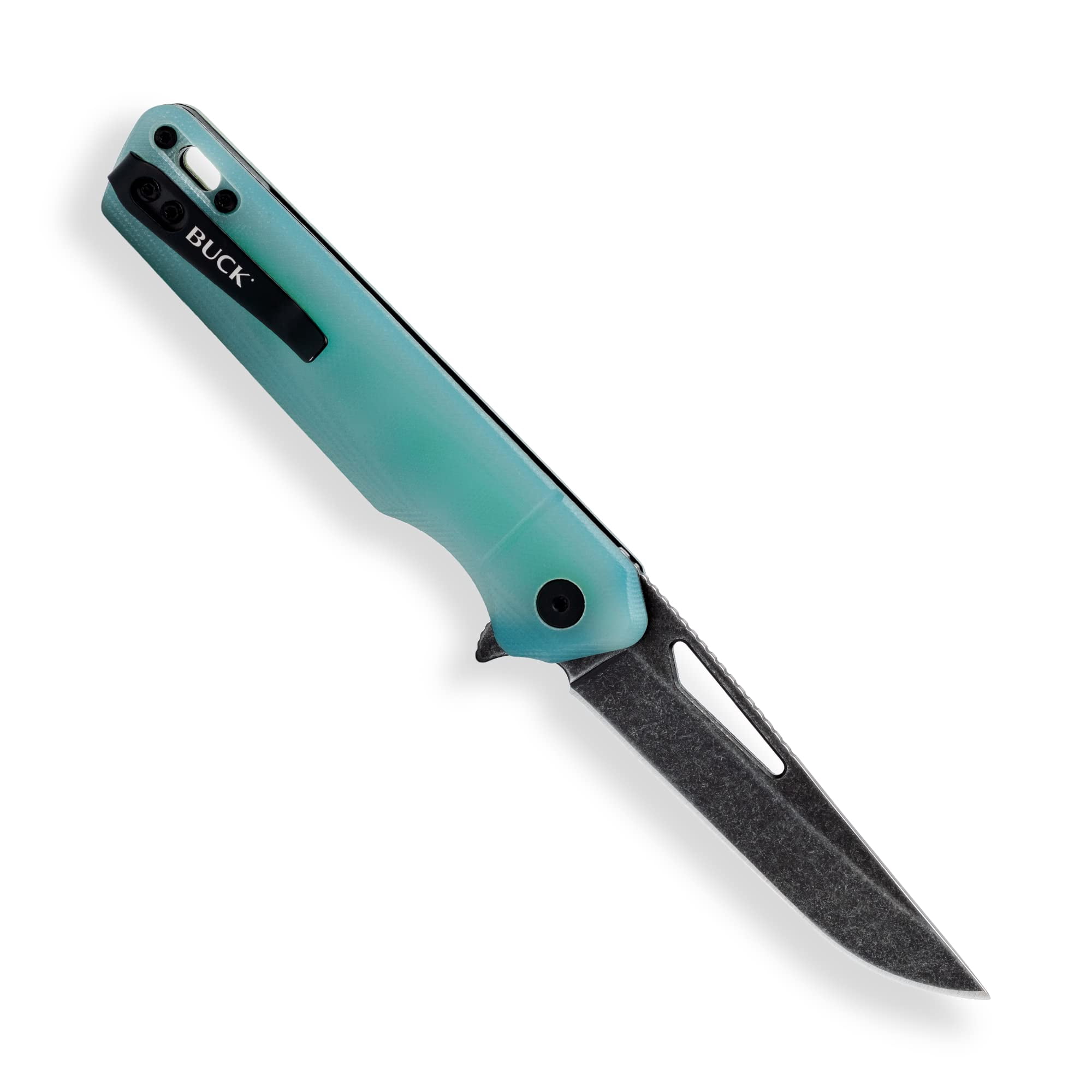 Buck Knives 239 Infusion Folding Pocket Knife with Stonewash Modified Tanto Blade, G10 Handle, Pocket Clip